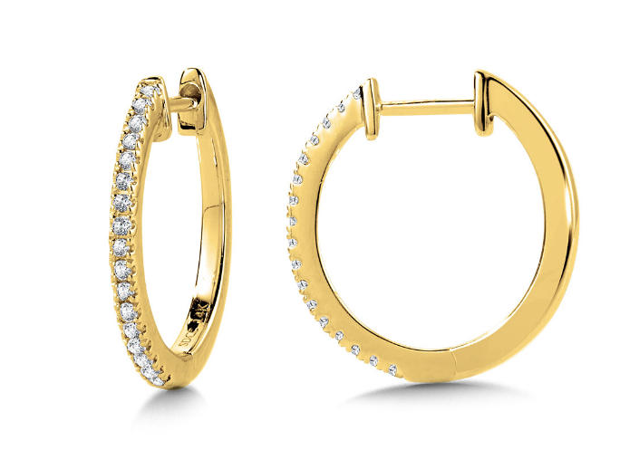 Huggie Diamond Hoops