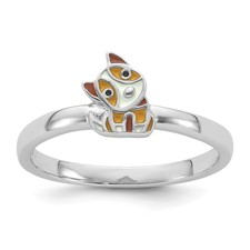 Sterling Silver Childrens Puppy Ring