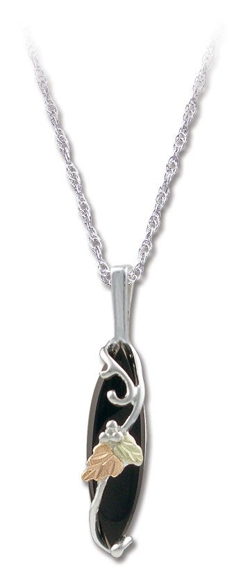 STERLING SILVER & BLACK HILLS GOLD NECKLACE