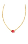 Kendra Scott Gold Plated Red Crystal Necklace (July Birthstone Crystal)