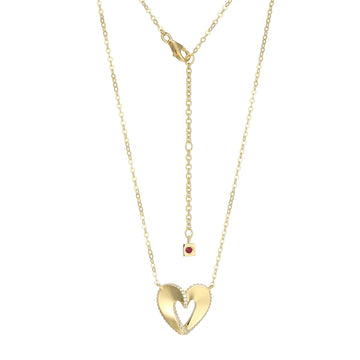 GOLD PLATED STERLING SILVER HEART NECKLACE