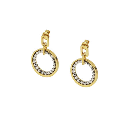 STERLING SILVER GOLD PLATED EARRINGS