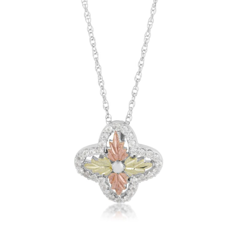 STERLING SILVER & BLACK HILLS GOLD NECKLACE