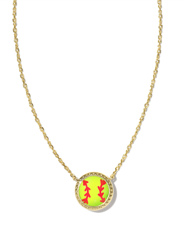 Kendra Scott Gold Plated Softball Necklace