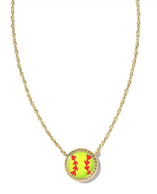 Kendra Scott Gold Plated Softball Necklace