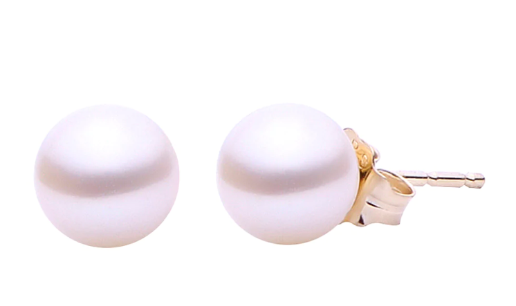 14Kt Yellow Gold Pearl Earring