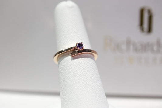 Amethyst Bypass Ring
