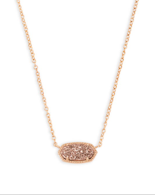 Kendra Scott Rose Gold Plated Eliza Drusy Necklace