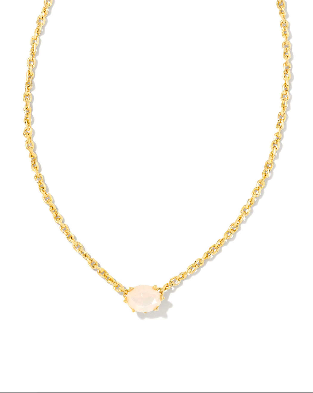 Kendra Scott Gold Plated Opal Crystal Necklace (October Birthstone Crystal)