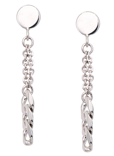 Silver Dangle Chain Earrings