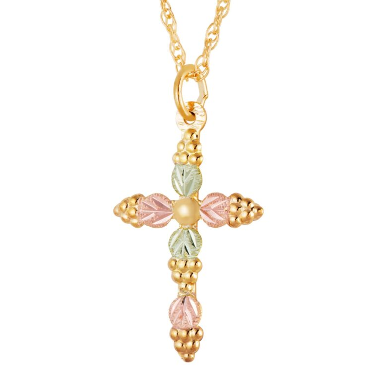 BLACK HILLS GOLD CROSS AND GOLD PLATED CHAIN