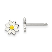 Silver Daisy Earrings