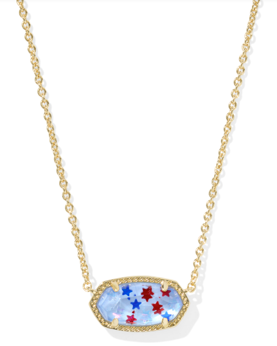 KENDRA SCOTT GOLD PLATED 4TH OF JULY ELISA NECKLACE