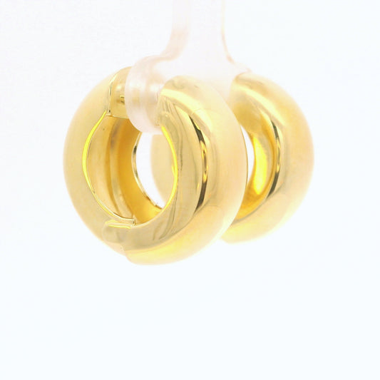 STERLING SILVER GOLD PLATED HOOPS EARRINGS