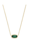 Kendra Scott Gold Plated Green Crystal Elisa Necklace (May Birthstone Necklace)