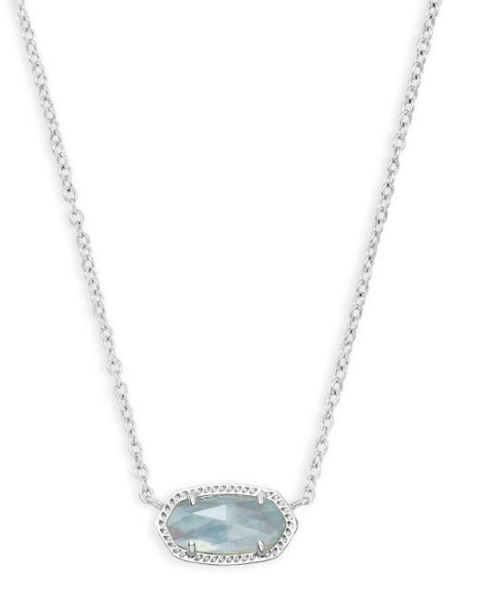 KENDRA SCOTT GOLD PLATED ELISA NECKLACE WITH LIGHT BLUE CRYSTAL