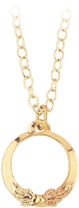 10KT YELLOW GOLD PENDANT WITH BLACK HILLS GOLD AND 18' GOLD FILLED CHAIN