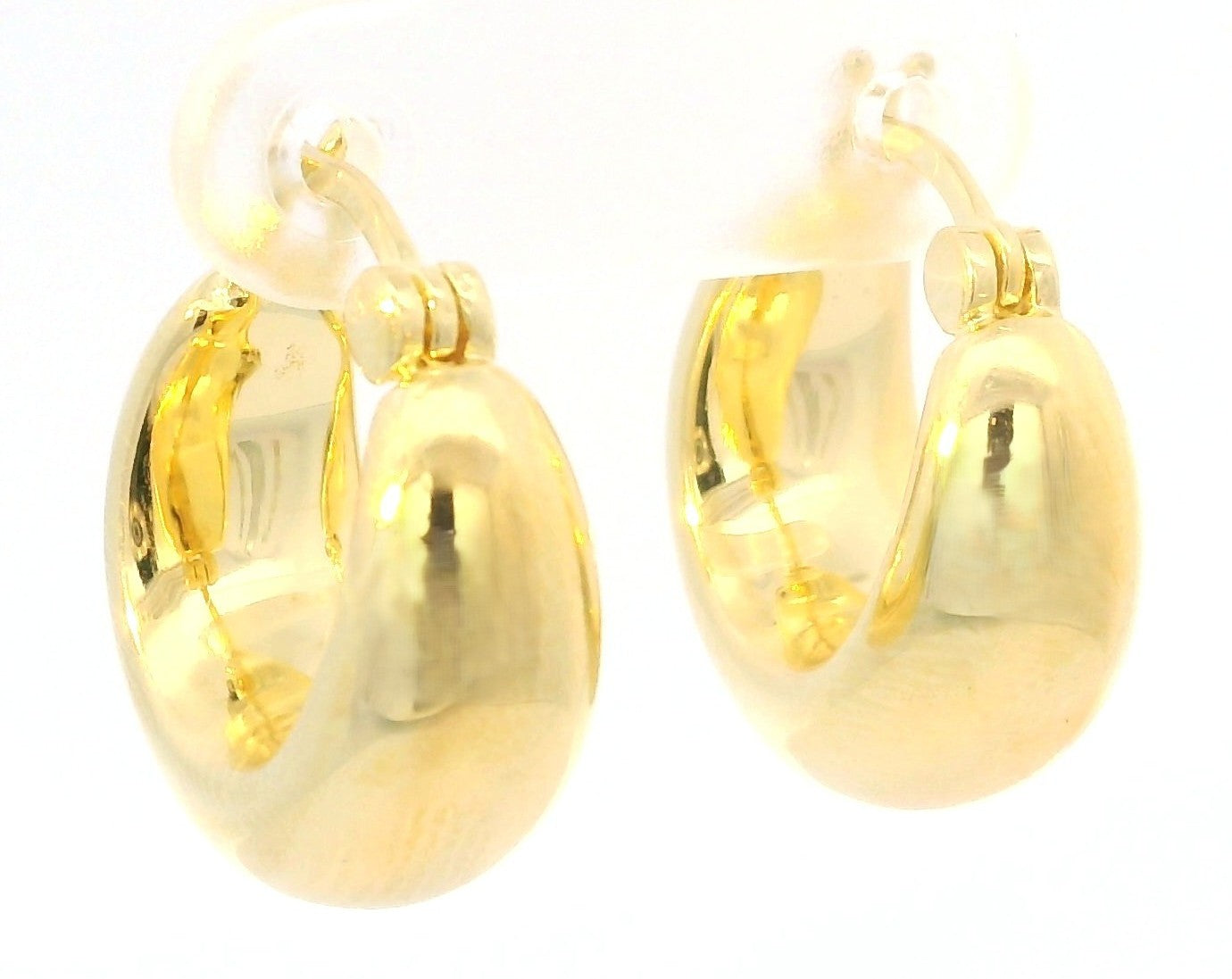 STERLING SILVER GOLD PLATED HOOPS