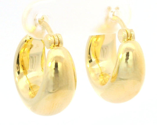 STERLING SILVER GOLD PLATED HOOPS