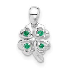 STERLING SILVER 4-LEAF CLOVER PENDANT