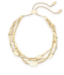 KENDRA SCOTT GOLD PLATED LAYERED BRACELET