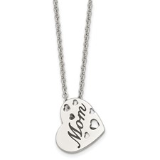 Stainless Steel Mom Heart Necklace