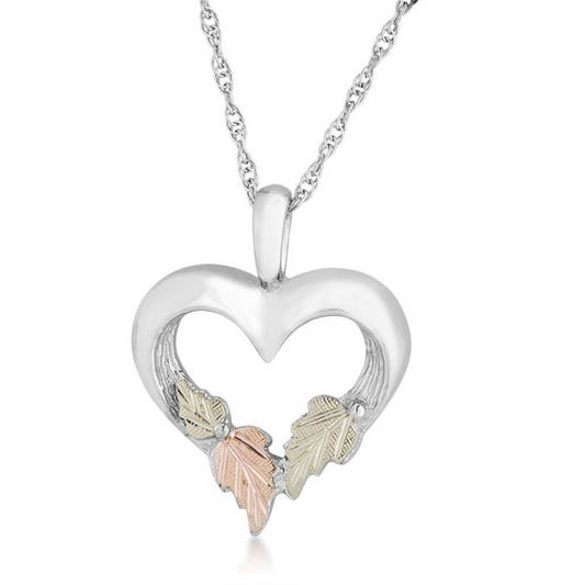 STERLING SILVER & BLACK HILLS GOLD NECKLACE