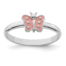 Sterling Silver Childrens Butterfly Ring