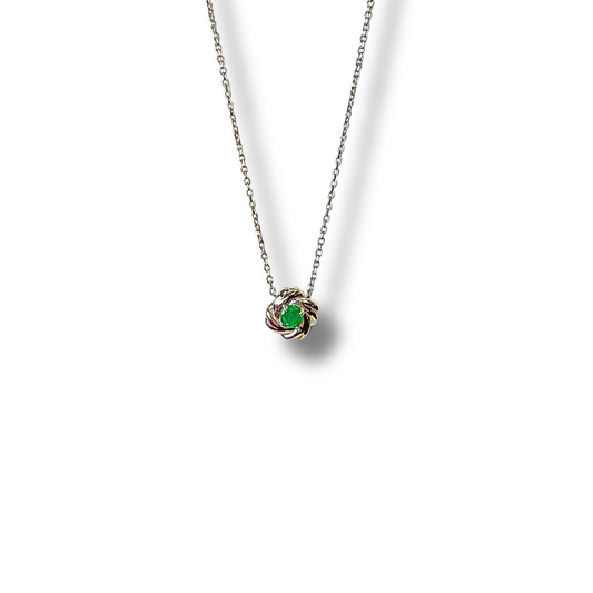 Emerald Knot Stone Pendant
