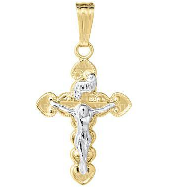 Two-Tone Gold Cross Necklace