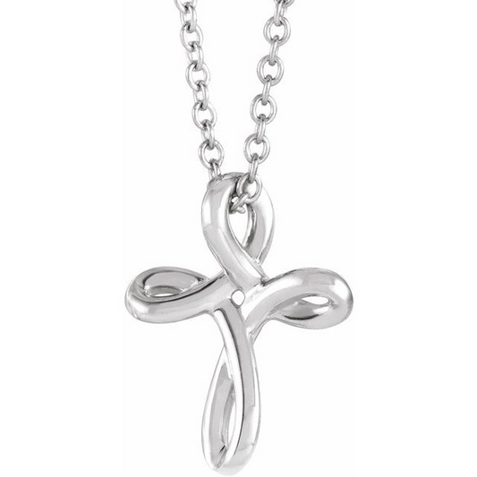 CHILDREN'S STERLING SILVER CROSS PENDANT