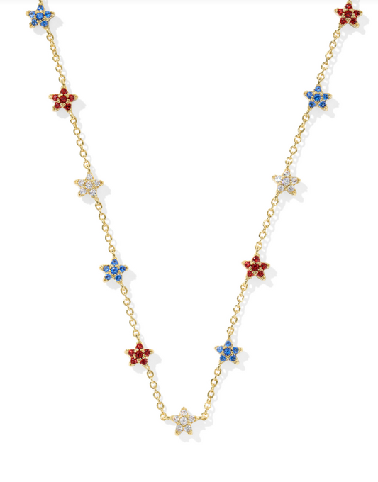KENDRA SCOTT GOLD PLATED 4TH OF JULY STAR NECKLACE