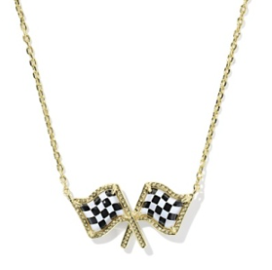 Kendra Scott Gold Plated Racing Flags Necklace