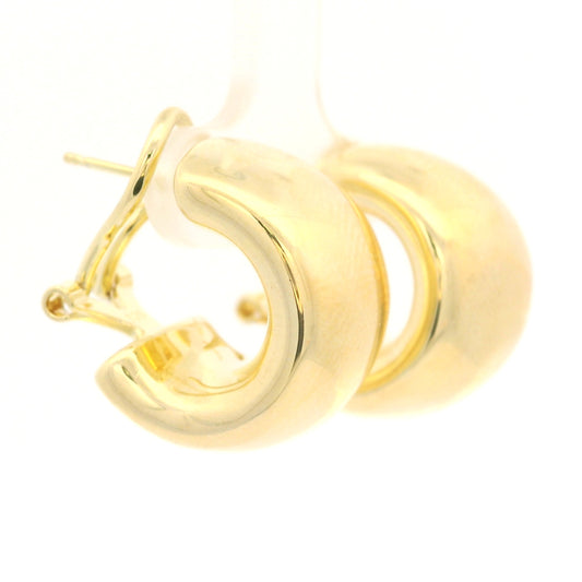 STERLING SILVER WIDE HOOP EARRINGS