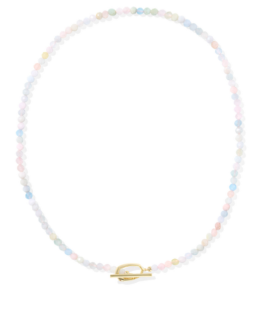 KENDRA SCOTT MULTICOLORED BEAD STRAND WITH GOLD PLATED CLASP