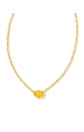 Kendra Scott Gold Plated Yellow/Orange Crystal Necklace (November Birthstone Crystal)