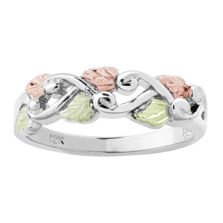 STERLING SILVER AND BLACK HILLS GOLD RING