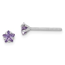 Purple Star CZ Earrings