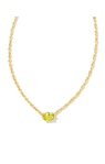 Kendra Scott Gold Plated Green Elisa Necklace (August Birthstone Crystal)