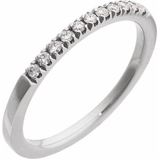 STERLING SILVER RING W/ LAB-GROWN DIAMONDS (APRILS BIRTHSTONE)
